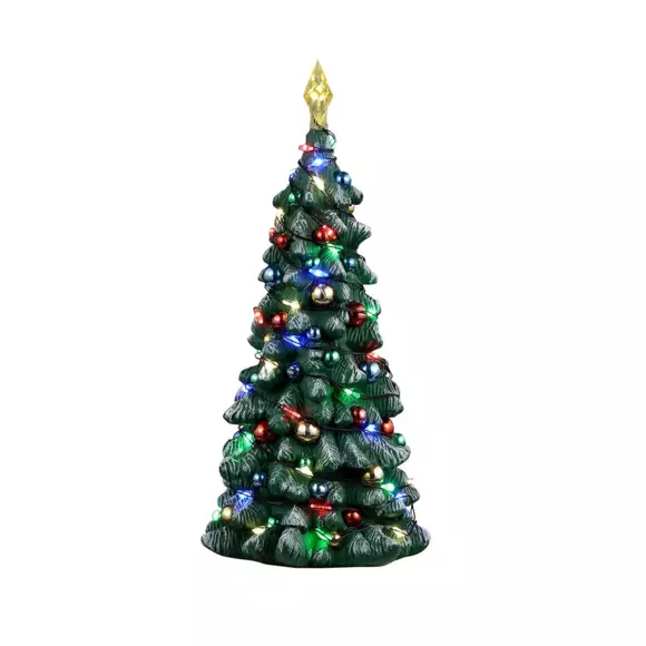 Accesorio Lemax Árbol de Navidad nevado que brilla intensamente 