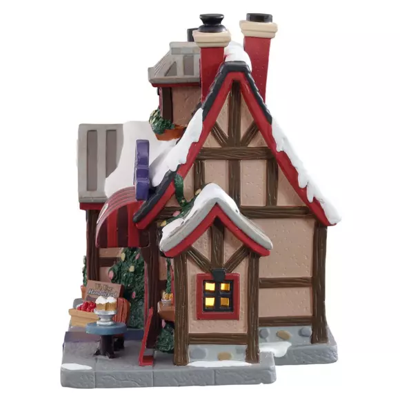 Village de Noël Lemax à piles lumineux Le Crêpe Café 3