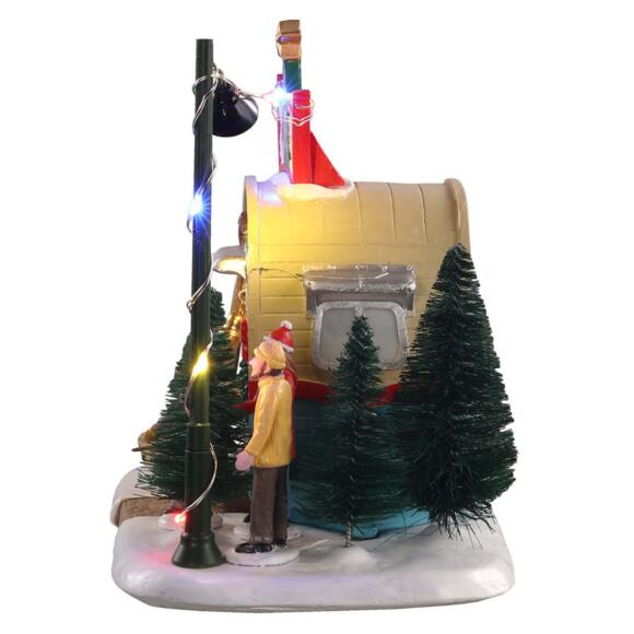 Villagio di Natale Lemax luminoso a pile Vendeur de sapins 3