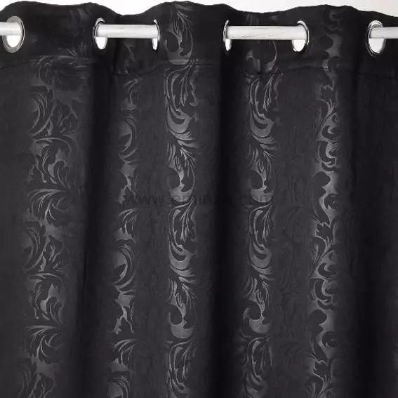 Rideau occultant (140 x H240 cm) Design Noir 2
