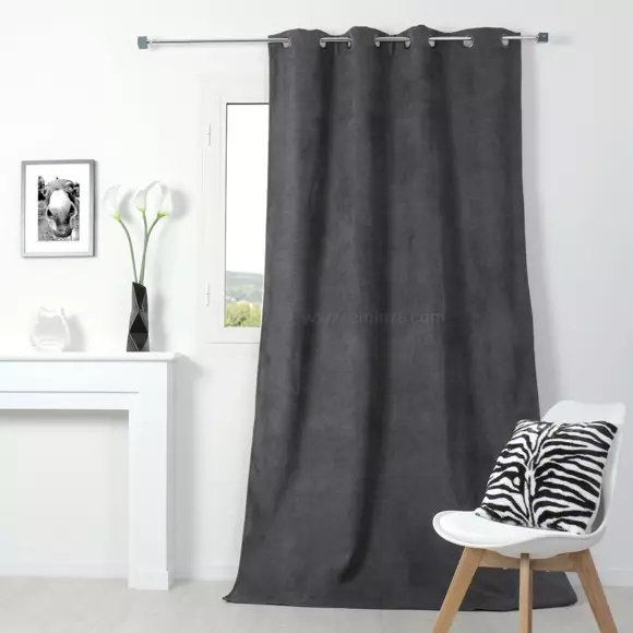 Cortina opaca y aislante (140 x Alto 260 cm) Alaska Antracita 3