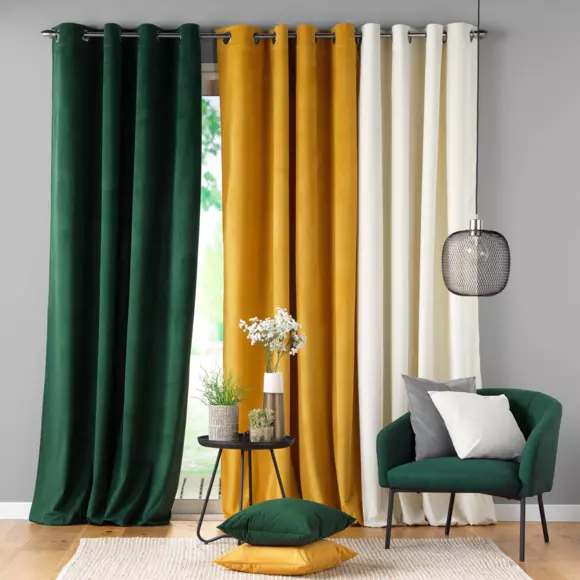 Cortina  semi-opaca(140 x 260 cm) Casual Verde obscuro 2