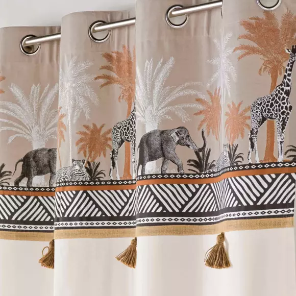 Cortina  semi-opaca(140 x 240 cm) Kenya lodge Topo 2