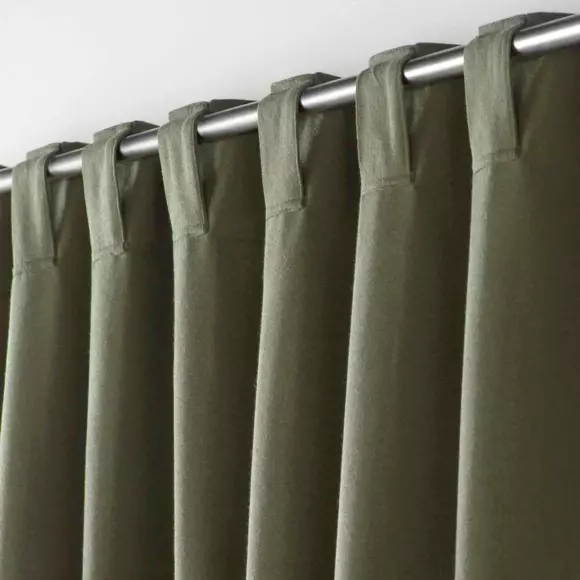 Cortina  semi-opaca algodón reciclable (140 x 240 cm) Mistraline Verde kaki 2