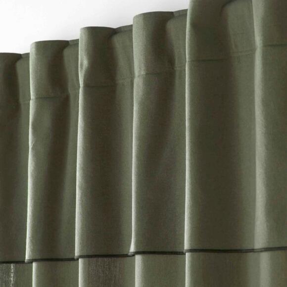 Rideau coton recyclé (140 x 240 cm) Mistraline Vert kaki 3