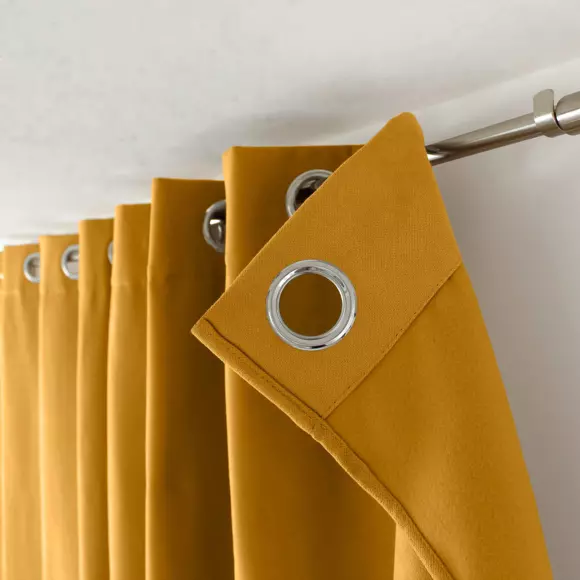 Rideau occultant isolant (135 x 240 cm) Nordica Jaune moutarde 2