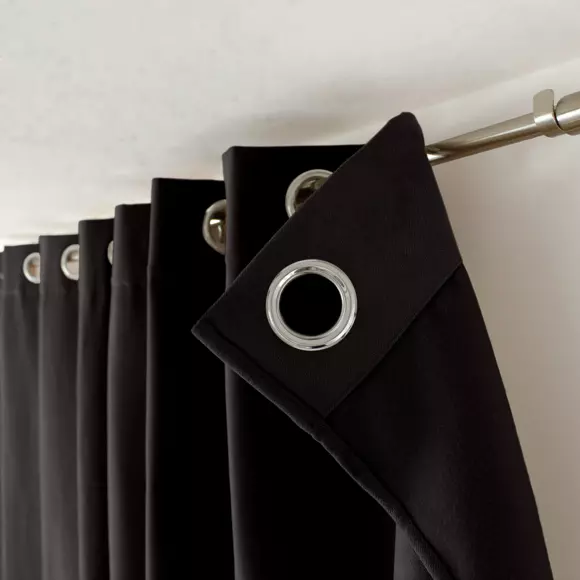 Rideau occultant isolant (135 x 240 cm) Nordica Noir 2