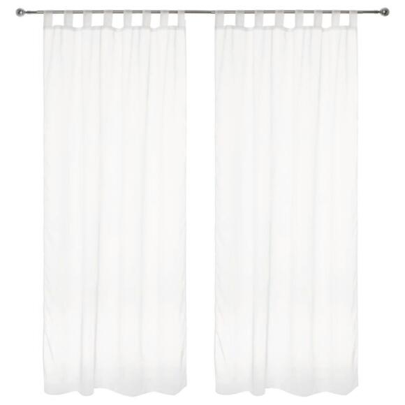 Set di due tende in voile (140 x H240 cm) Uni Bianco 2