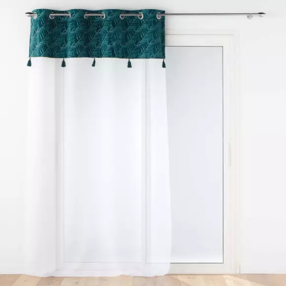 Gardine (140 x 240 cm) Palmina Petrolblau 3
