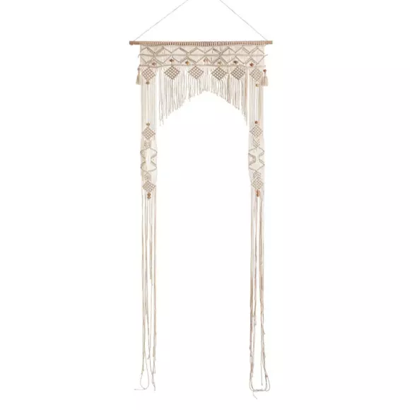 Cortina de hilos (90 x 200 cm) Arche Macrame Beige 3
