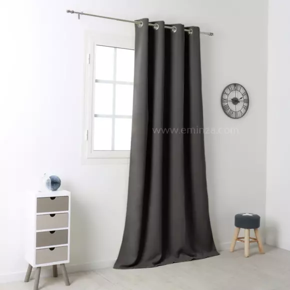 Rideau occultant (135 x H250 cm) Notte Gris anthracite 3