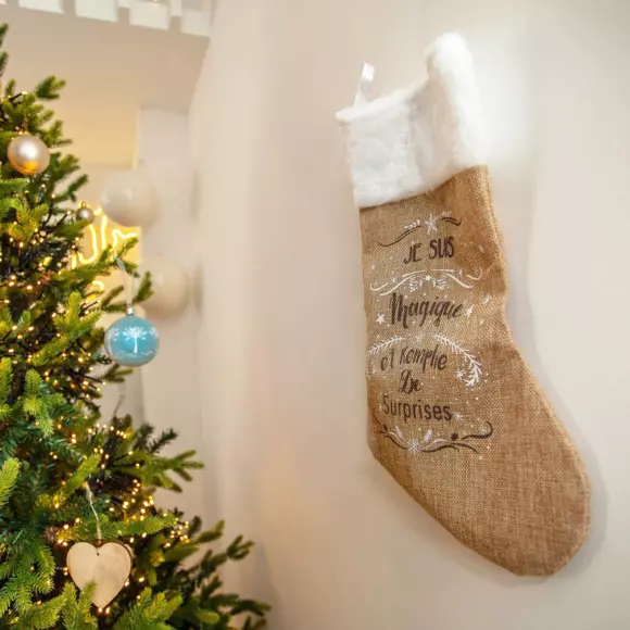 Chaussette de Noël Jute Magique  2