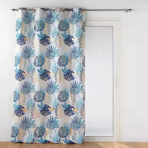 Cortina  semi-opaca(140 x 260 cm) Dorado nella Blanco y azul 3