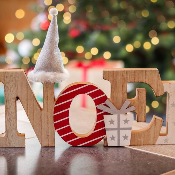 Lettere Natale in legno da posare Naturale 2