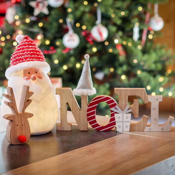 Lettere Natale in legno da posare Naturale 3