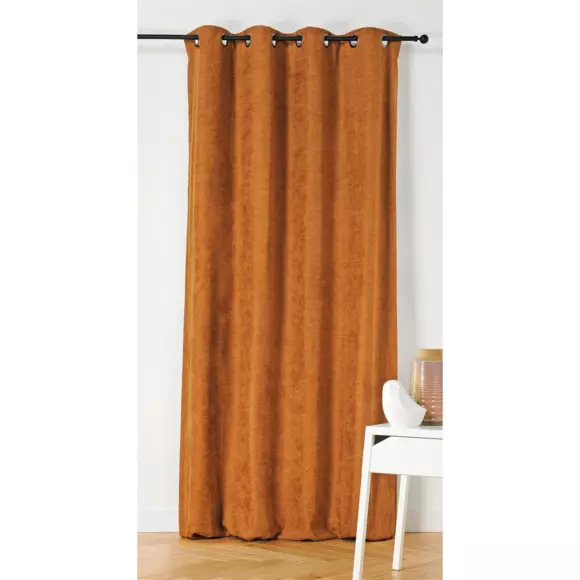 Rideau occultant isolant (140 x H260 cm) Alaska Orange clair 2