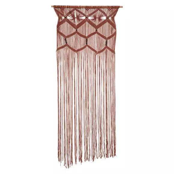 Cortina de fil macramé (90 x 200 cm) Ali Terracota 2