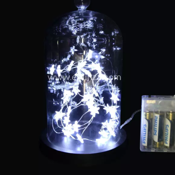 Luces de Navidad Estrellanda a pilas Blanco frío 40 LED 2