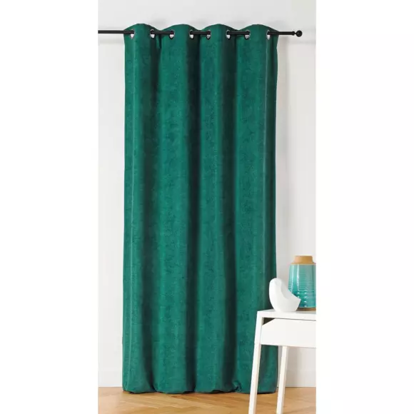 Cortina opaca aislante (140 x Alto 260 cm) Alaska Verde pino 2