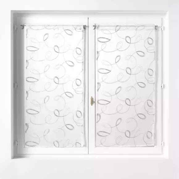 Par de visillos (60 x 160 cm) Hoops Gris 3