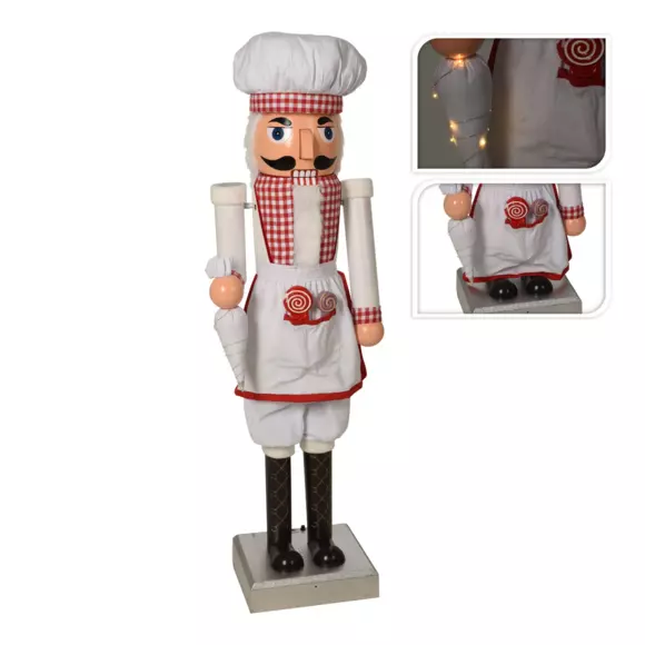 Grand Casse-noisette Chef H160 cm en mouvement, musical et lumineux 2