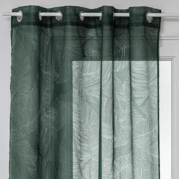 Voilage (140 x 240 cm) Feuille Vert cèdre 2