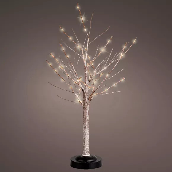 Árbol Árbol luminoso de pie a pilas Blanco cálido