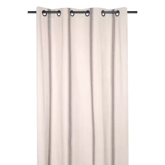 Cortina semi opaca en algodón (135 x 260 cm) Montauban Gris antracita 3