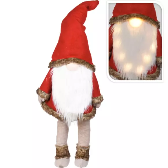 Lutin de Noël Géant lumineux et musical à piles H158 cm 2