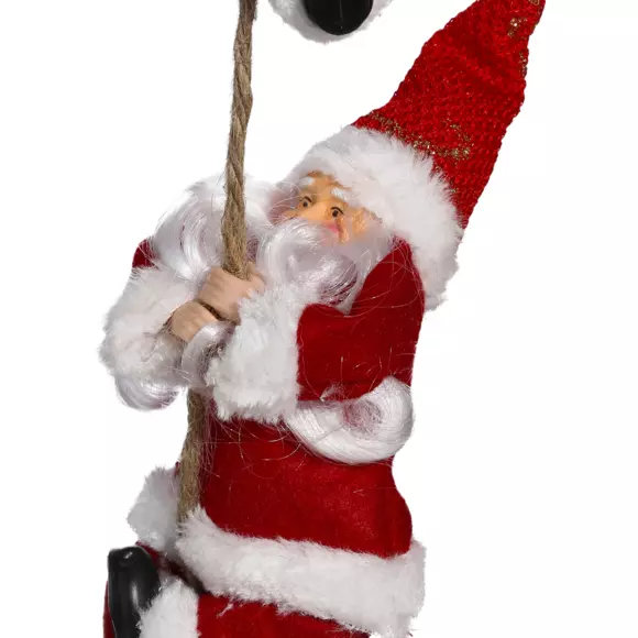 Lot de Père Noël grimpeur Robert H110 cm 3