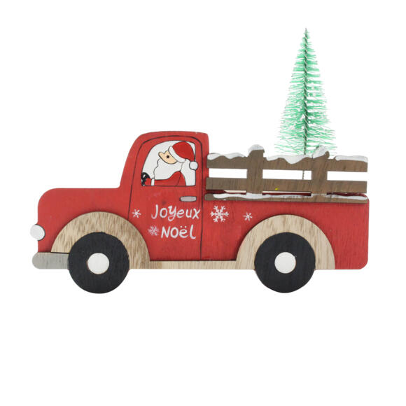 Babbo Natale corriere in legno da posare Rosso 127