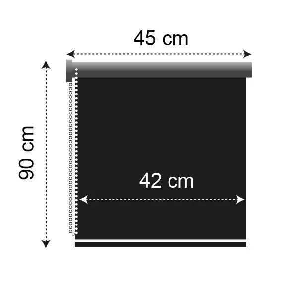Store enrouleur occultant (45 x 90 cm) Uni Blanc 127