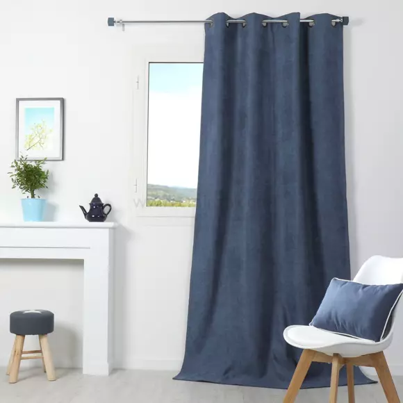 Rideau occultant isolant (140 x H260 cm) Alaska Bleu 3