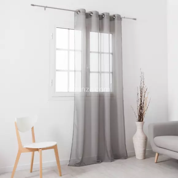 Visillo (145 x Al240 cm) Givrée Gris perla 3
