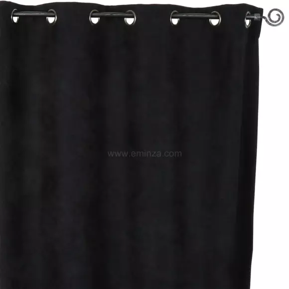 Cortina opaca y aislante (140 x Alto 260 cm) Alaska Negro 2