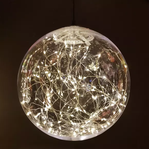 Verlichte hangdecoratie zilverkleurig Noa zilver 300 LED 3