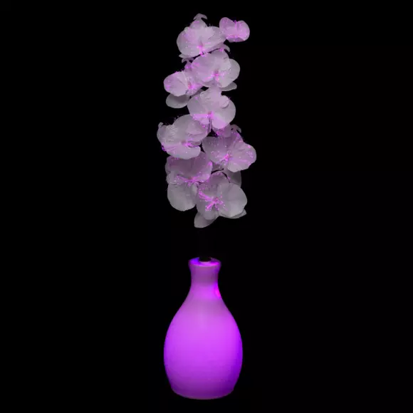 Florero luminoso orquidea a pilas multicolor 2