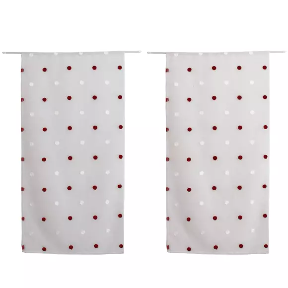 Par de visillos (60 x 120 cm) Smarties Bordeos 2