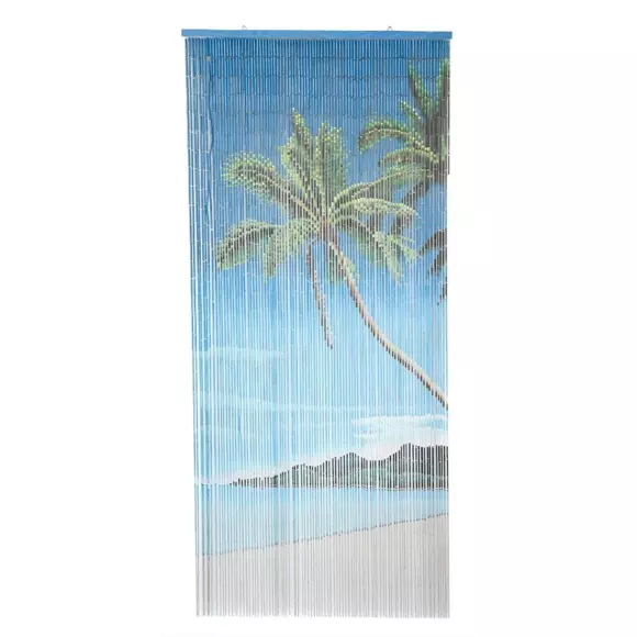 Cortina para puerta (90 x 200 cm) Stick Bambú Lagoon Azul 2