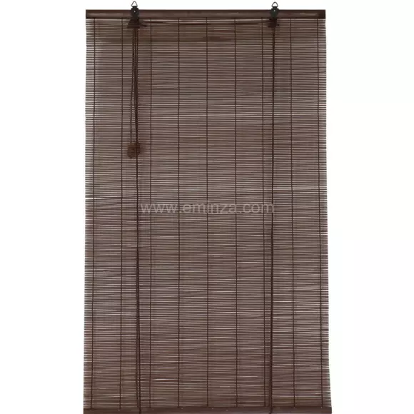 Store enrouleur à baguettes (60 x 180 cm) Bambou Chocolat 2