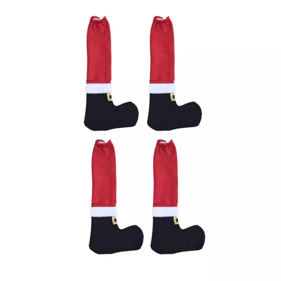 Chaussette de Noël pour pieds de table Rouge 2