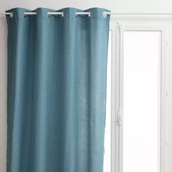 Rideau (140 X 260 cm) Tanis Bleu canard 2