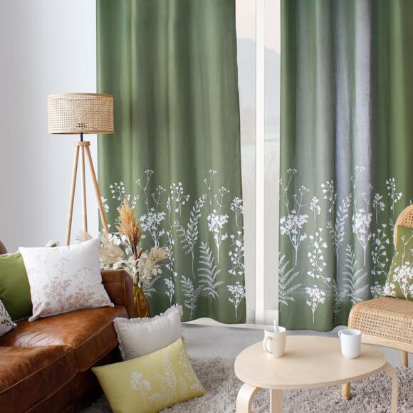 Vorhang (135 x 240 cm) Herbier Olivgrün 2