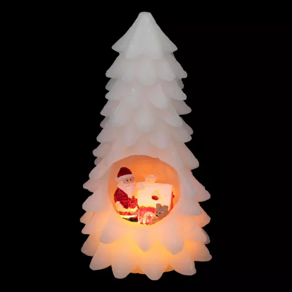 Vela LED  Árbol de Navidad y Papá Noel Blanco 2