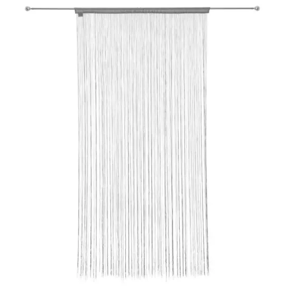 Cortina de hilo (90 x A200 cm) Liso Gris 3