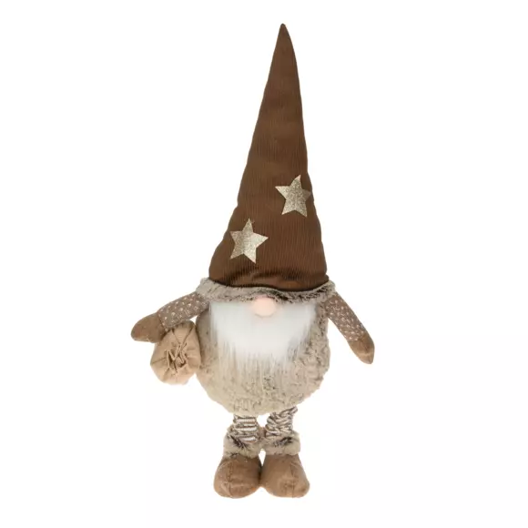 Duende navideño Capuchina con patas telescópicas Marrón A90 cm

 2
