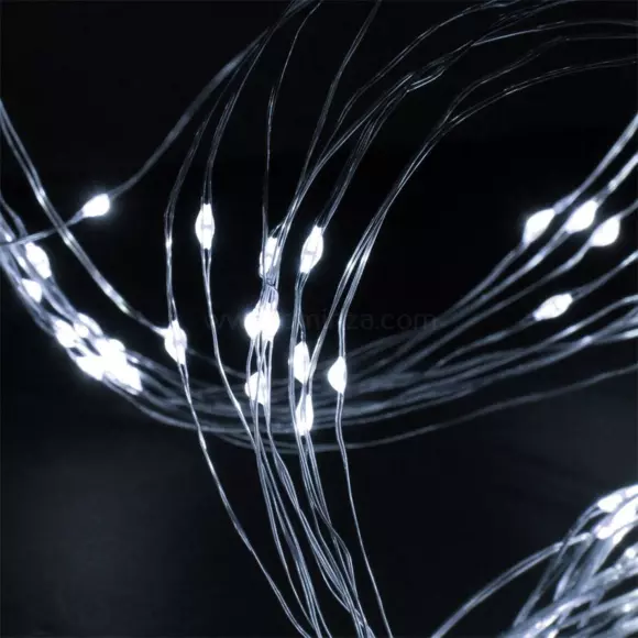 Luces de Navidad Micro LED 2 m Blanco frío 40 LED CA a pilas 2