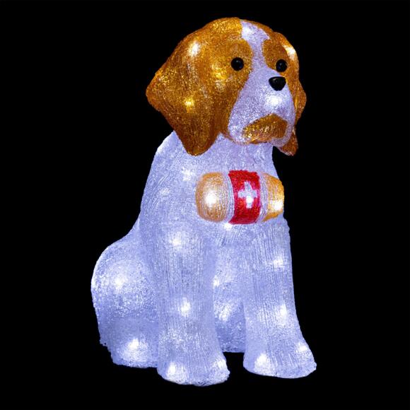 LED Hund Bernhardiner Kaltweiß 40 LEDs 3