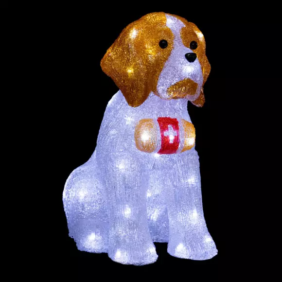 Perro luminoso San Bernardo Blanco frío 40 LED 3