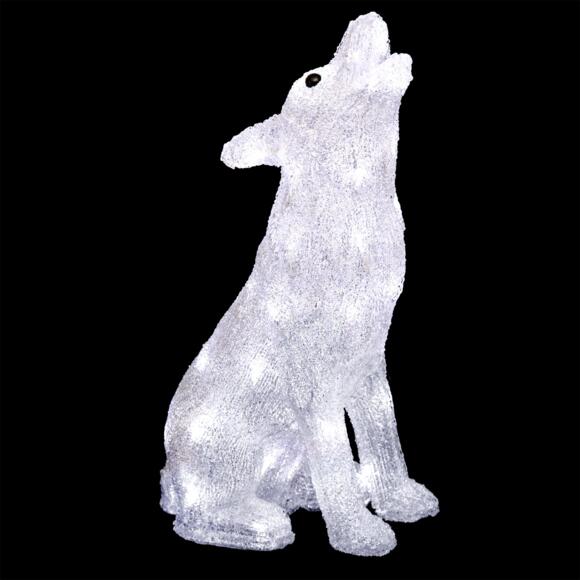  Verlichte Huilende Wolf koud wit 60 LED 2